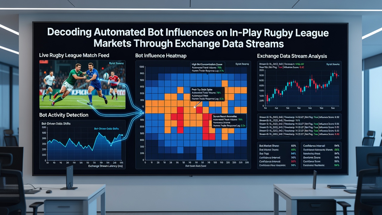 Chart illustrating liquidity fluctuations during a live rugby league match on betting exchanges